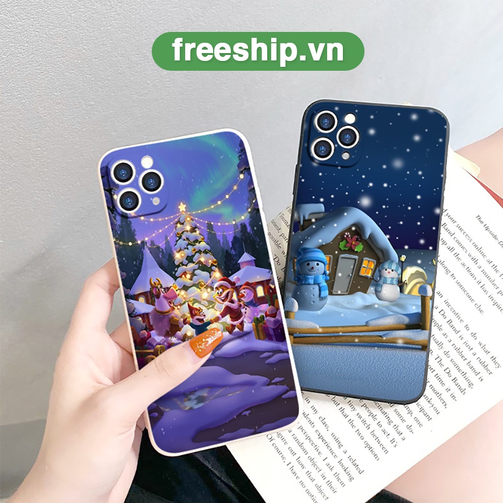 Ốp điện tại iphone đêm giáng sinh bảo vệ cam ốp vuông 6/6splus/7/7plus/8/8plus/x/xr/xs/11/12/13/14/pro/max/plus/promax