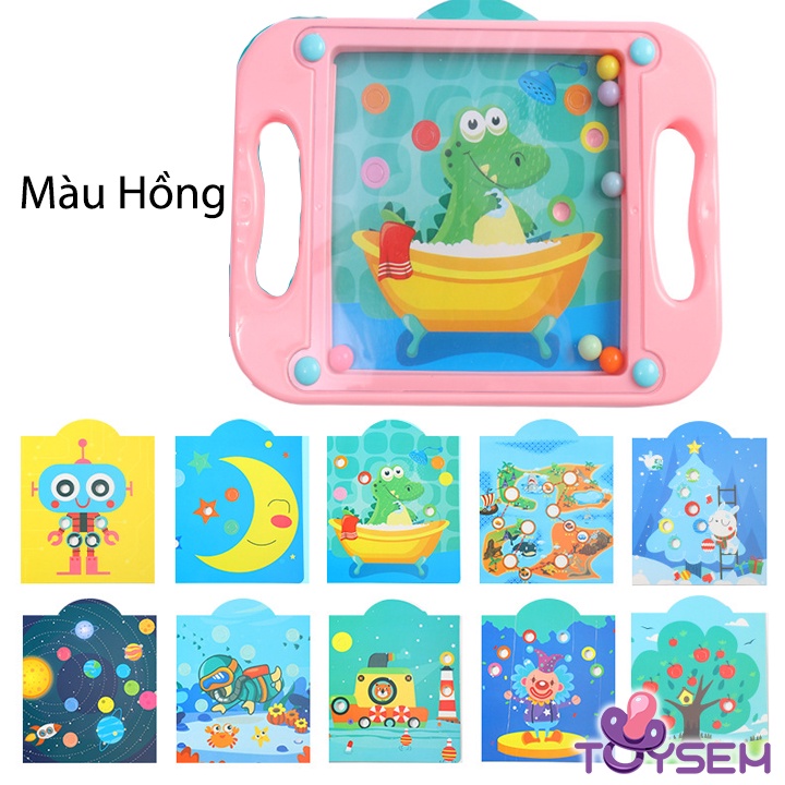 Đồ chơi lăn bi vào lỗ 6 bi loại lớn - Trò chơi Labyrinth Toysem đặt bóng thông minh cho bé - Quà tặng sinh nhật cho bé