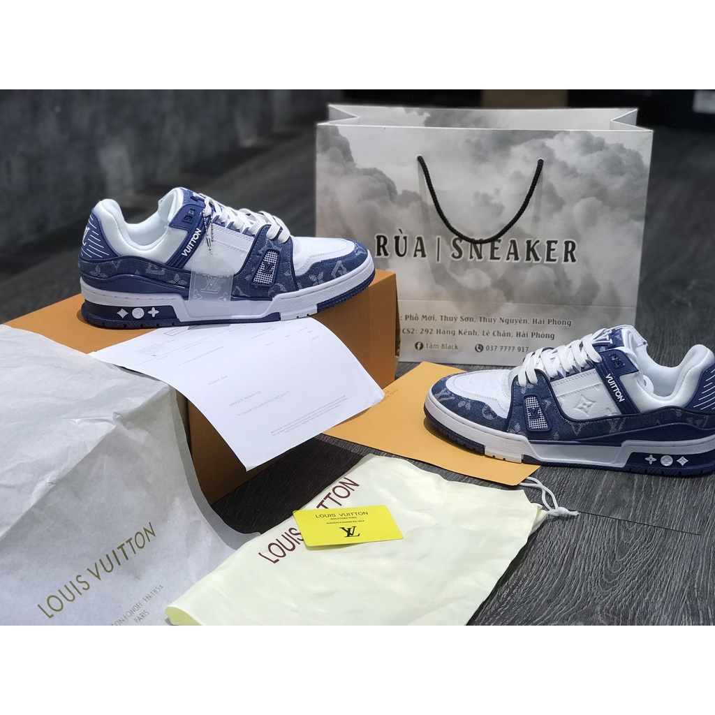 Siêu Phẩm Giày Thể Thao Sneaker Luôn Vui Tươi L/V Xanh Bò Cao Cấp Ảnh Thật +Freeship