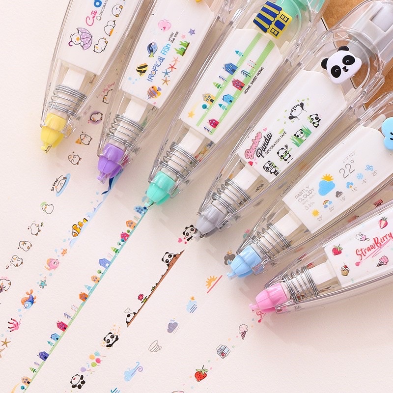 bút kéo hình dán sticker nhiều hình