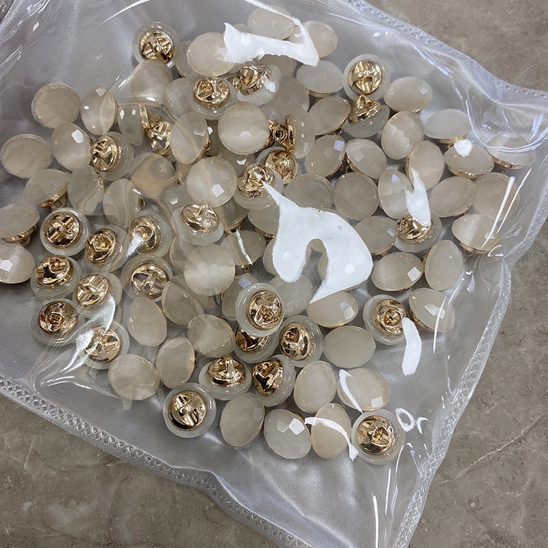 Set 5 Nút Kính 10mm Nhiều Màu Sắc Dùng Để May Áo Sơ Mi / Áo cardigan / Quần Áo diy