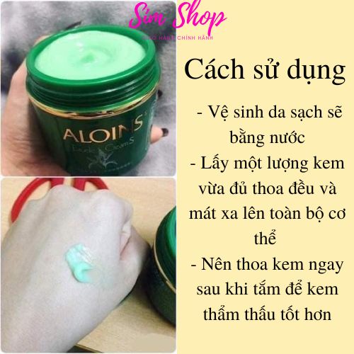 Kem Lô Hội Aloins Eaude Cream S SimShop20 Dưỡng Da, Dưỡng Ẩm Toàn Thân 185g