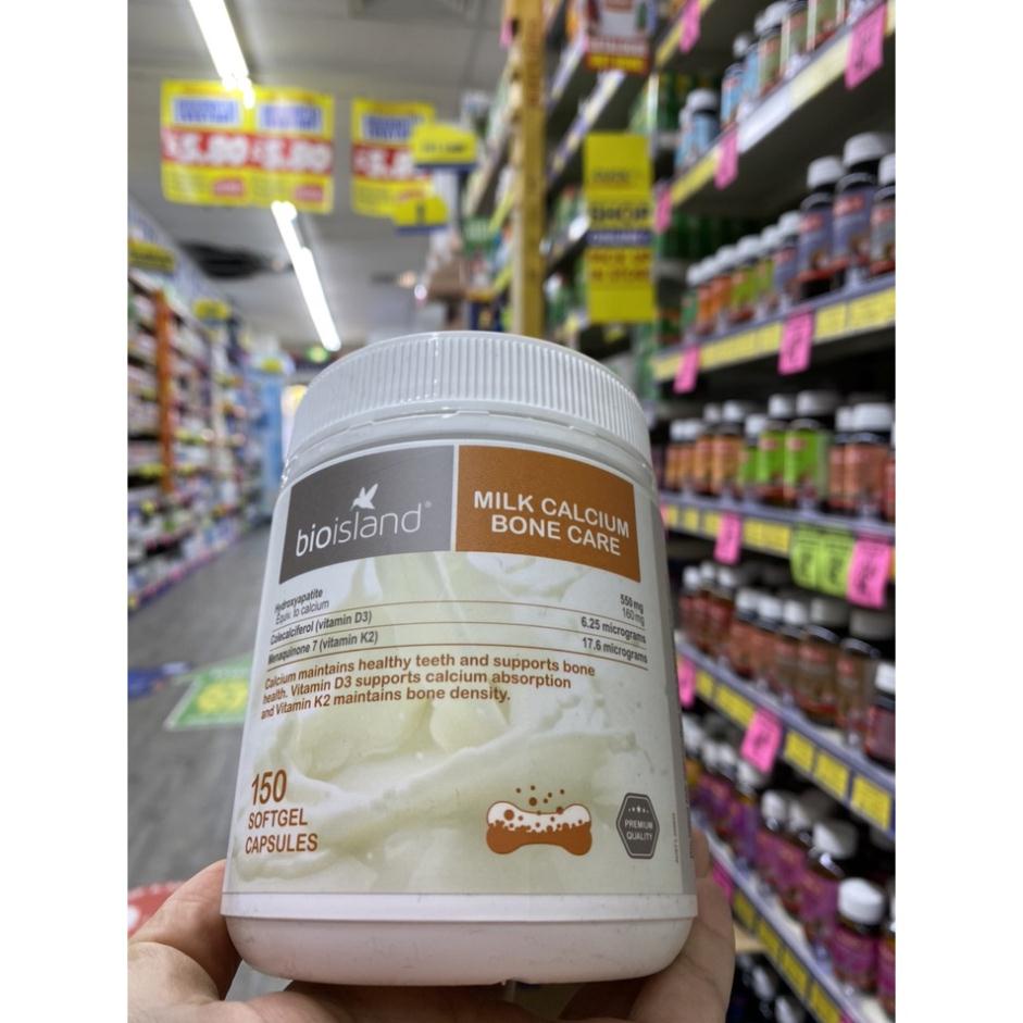 Viên sữa bổ sung canxi Bio Island Milk Calcium Bone Care K2D3 150 viên