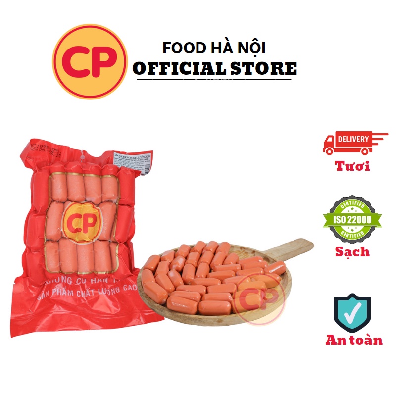 Xúc xích Cooktail xông khói CP 500g nhiều viên nhỏ, thơm ngon giàu dinh dưỡng