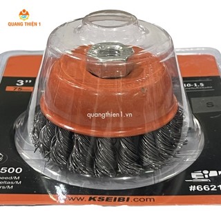 Chén cước chà rỉ thép xoắn 3in kseibi 662149