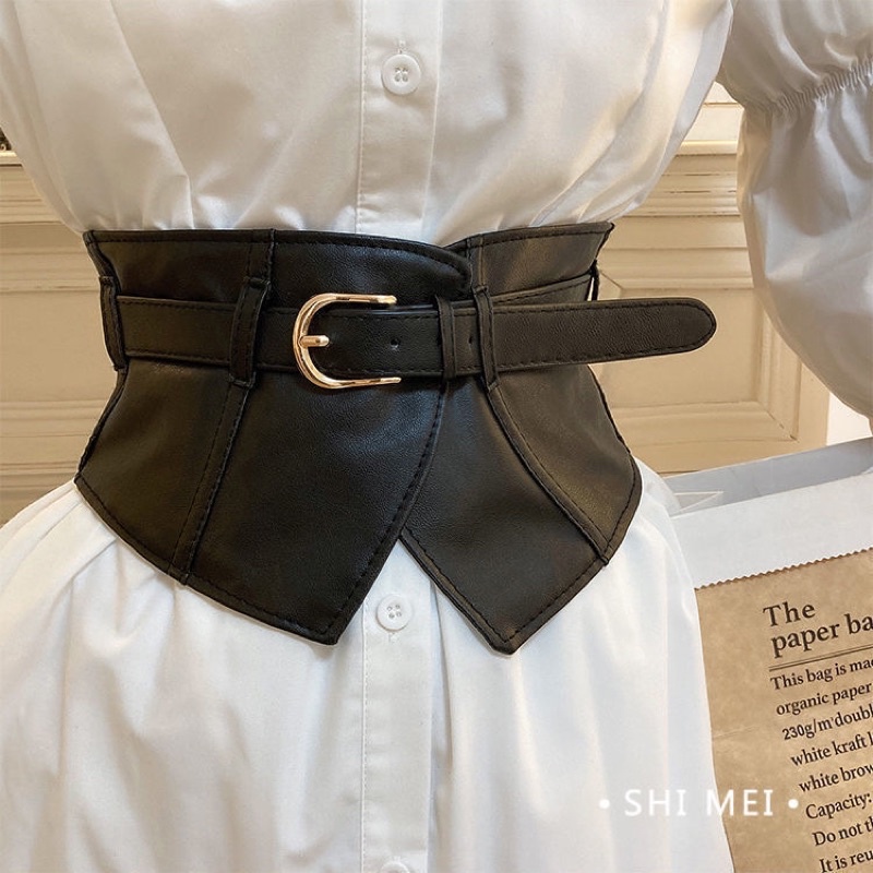 Đai Belt Corset Nữ Chất Liệu Da Phối Khoá Sắt Cài