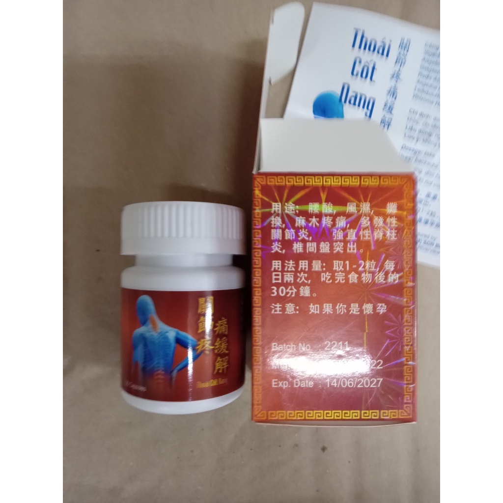THOÁI CỐT NANG XƯƠNG KHỚP MALAYSIA, 20 viên