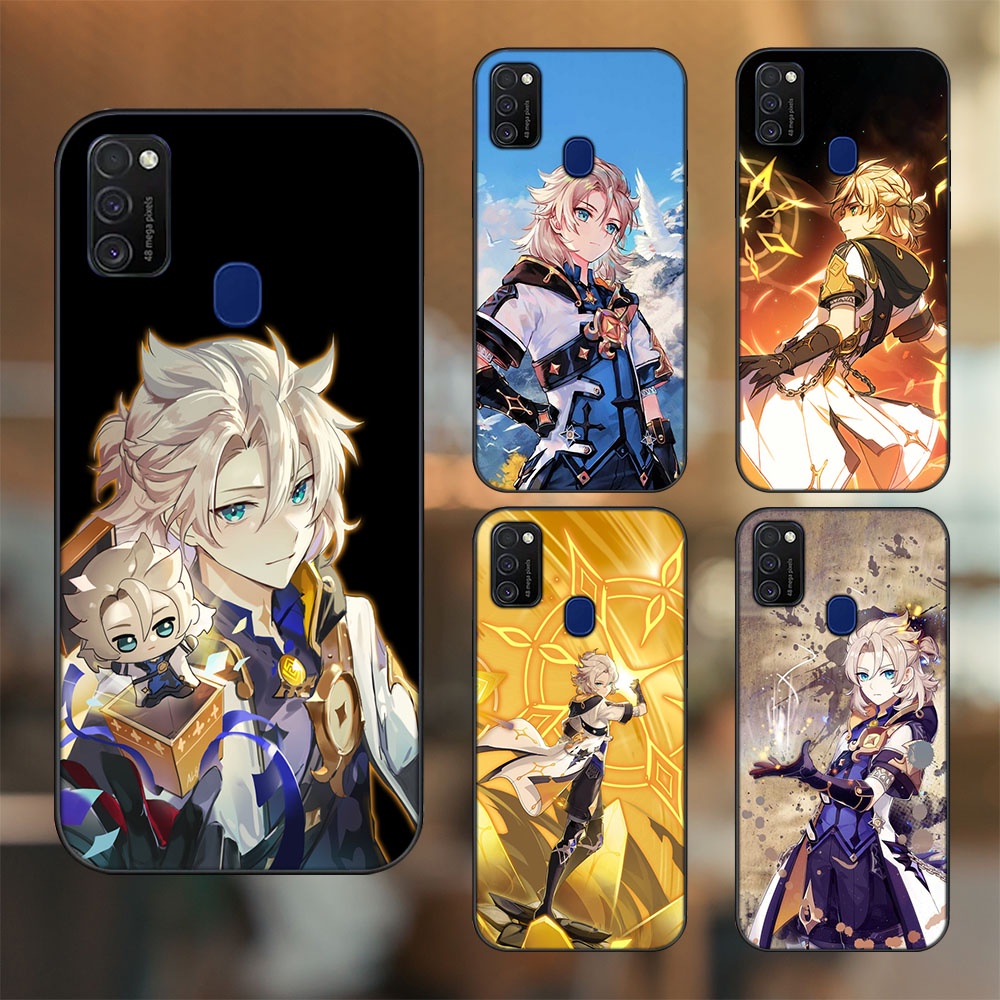 Ốp lưng Samsung M21, M30S viền đen in hình Albedo Genshin Impact