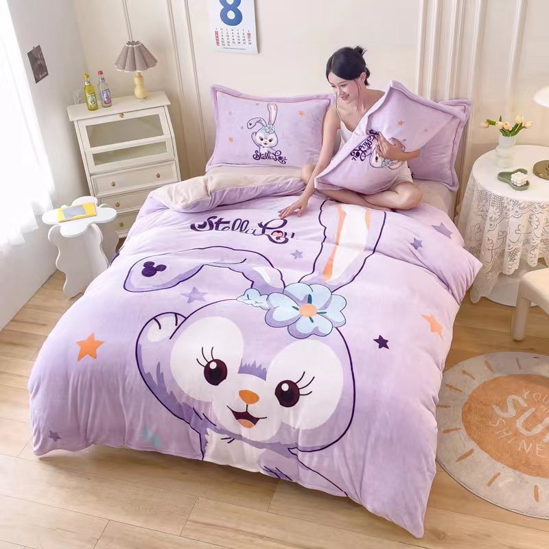 Set ga nỉ nhung 3D IGUN BEDDING siêu dày dặn, mềm mịn