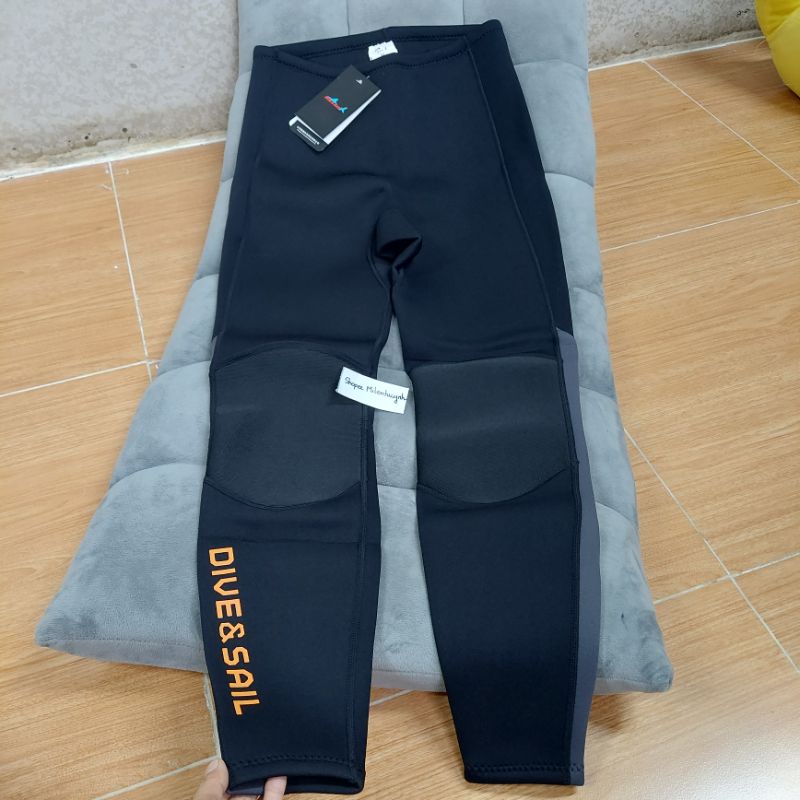 Áo lẻ, quần lẻ giữ nhiệt cho nam 45-80kg dày 3mm Dive&Sail D340136M/D 344137M cổ tay cam