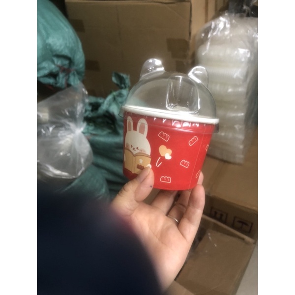ly giấy đựng kem khói , đựng kem , đựng sup