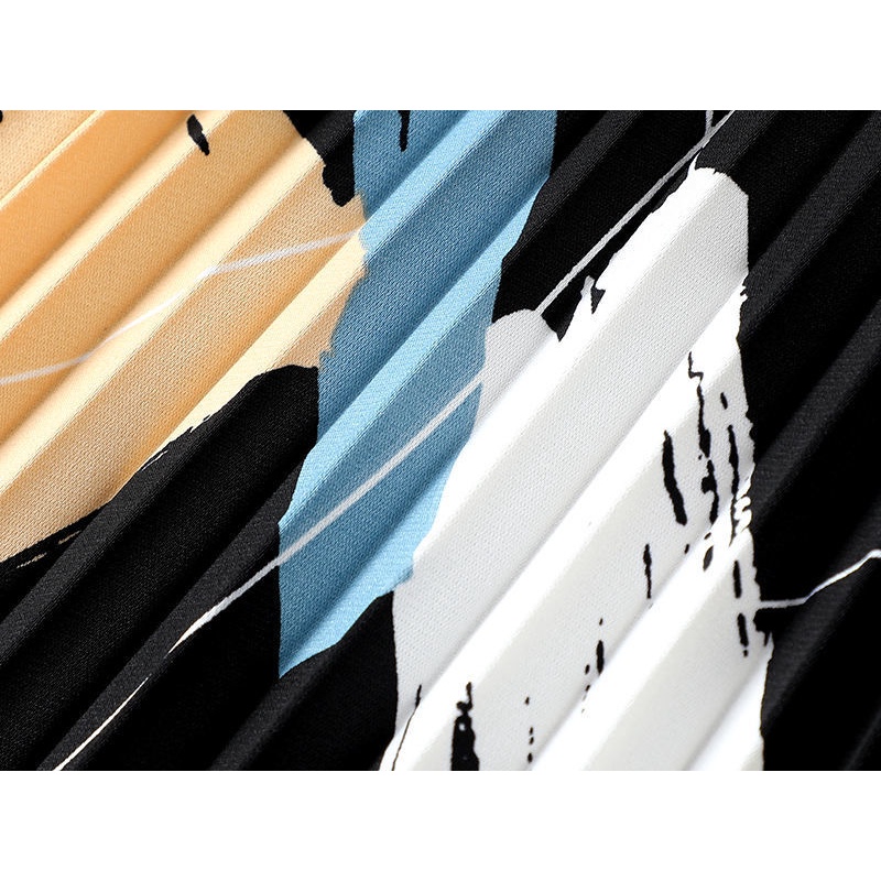 Chân Váy Voan Chữ a Lưng Thun Co Giãn In Họa Tiết Tranh Sơn Dầu Mẫu Mới 2022 Thời Trang Mùa Hè Cho Nữ