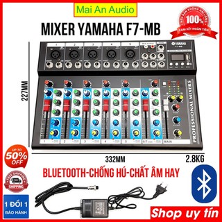 Bàn trộn âm thanh Mixer F7 Yamaha có Bluetooth, USB,kết nối dàn âm thanh,loa kéo, Livestream