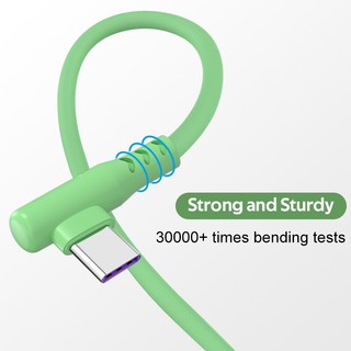 Cáp Sạc Nhanh 5A Cổng Micro USB Type C Bằng Silicon Mềm Cho iPhone