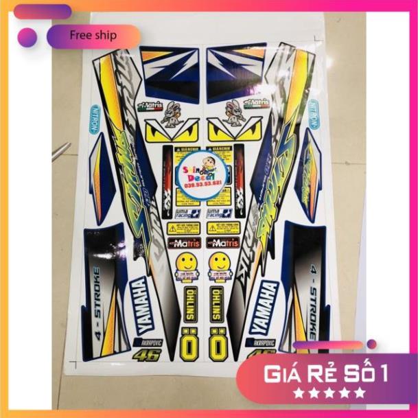 DECAL PVC 5 LỚP CHẤT LƯỢNG CAO Tem rời Sirius xanh gp