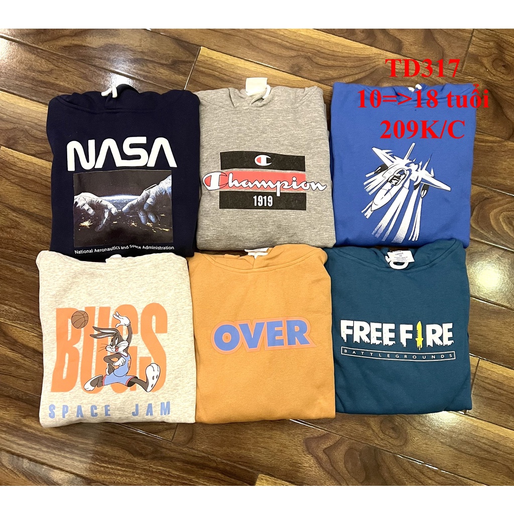 * Mã TD317: Áo nỉ hoodie bé trai siêu xịn