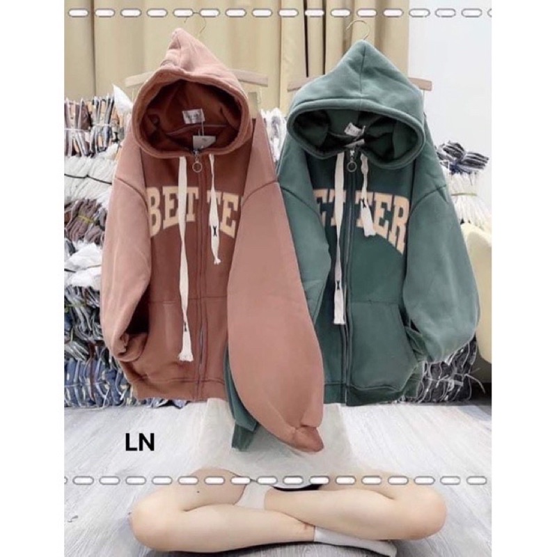 Áo khoác nỉ BETTER mũ 2 lớp TH8