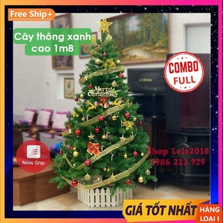 Set cây thông Noel 1m8 loại đẹp + Full phụ kiện trang trí phong cách đa dạng nhiều màu sắc
