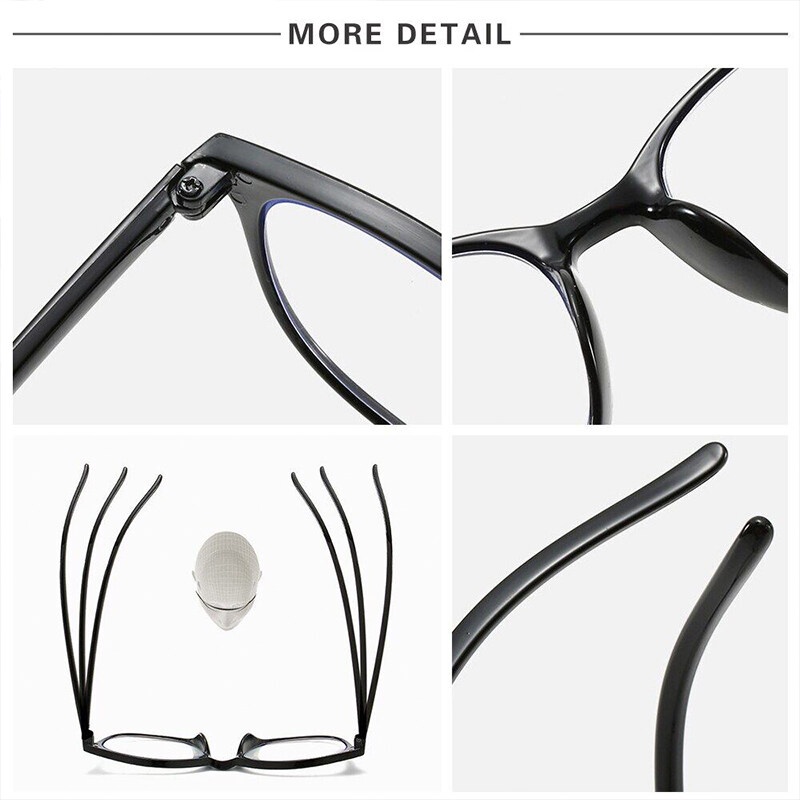 Kính Đọc Sách Gọng Lớn Chống Ánh Sáng Xanh + 4.0 Độ Từ PTQ Progressive