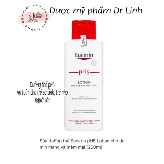EUCERIN -SỮA DƯỠNG THỂ CHO DA NHẠY CẢM PH5 LOTION 250ML