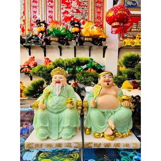 Cặp Thần Tài Thổ Địa composite và Đá 25cm-30cm