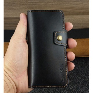 Bao Da Iphone 7/8 Dạng Ví Da Bò Thật may thủ công