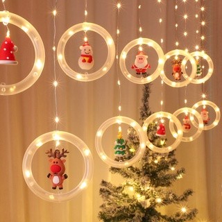 Đèn nháy mành vòng tròn noel trang trí giáng sinh