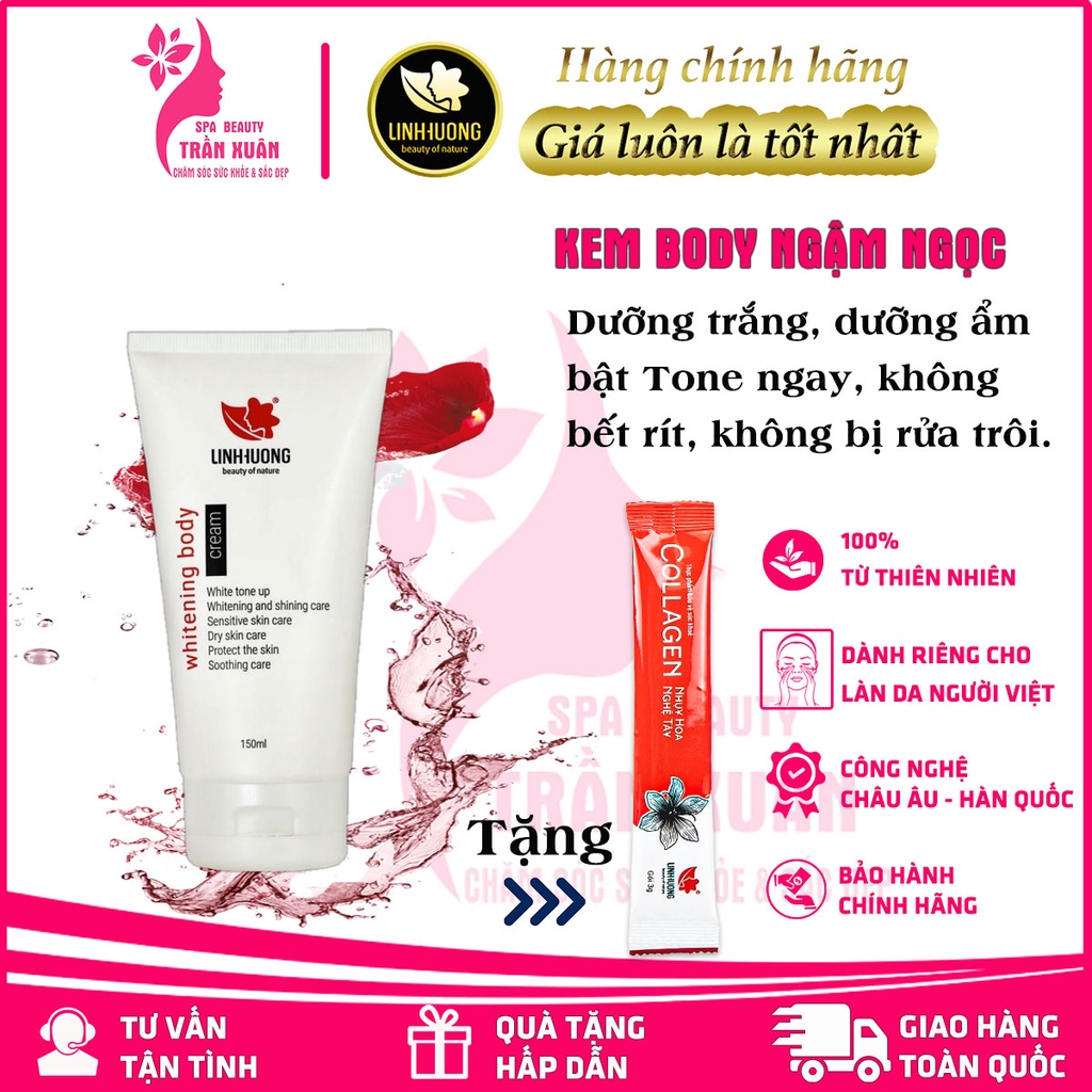 Kem body dưỡng da Linh Hương giúp chống lại tia UVA, UVB hiệu quả ngăn ngừa lão hóa da 150ml