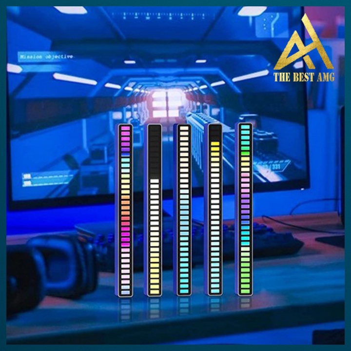 Thanh Đèn Led RGB Nhiều Chế Độ Nháy Theo Điệu Nhạc - Đèn Trang Trí Cảm Biến Máy Tính, Quay Tik Tok