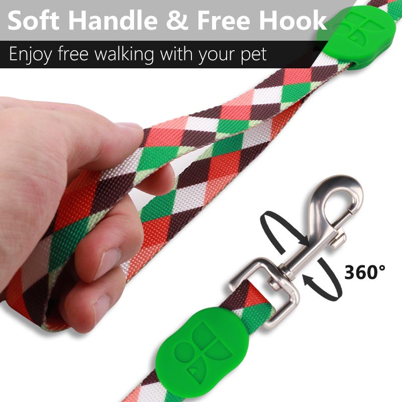 HamshMoc Dây Dắt Thú Cưng Đi Dạo Bằng Nylon Bền Không Rối Có Thể Điều Chỉnh Độ Dài Kèm Móc Thời Trang 2