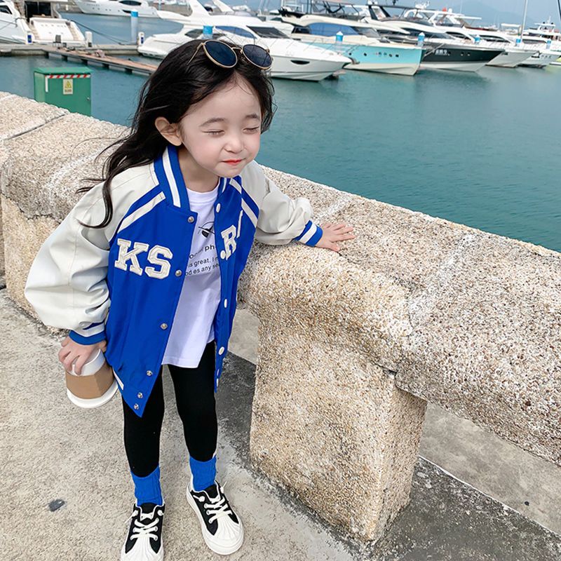 Áo Khoác Bóng Chày Dáng Rộng In Chữ Thời Trang Xuân Thu Hàn Quốc Mới 2022