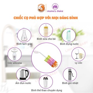 Combo chổi cọ bình sữa và núm ti silicon Mama's Choice (siêu bền,siêu sạch)
