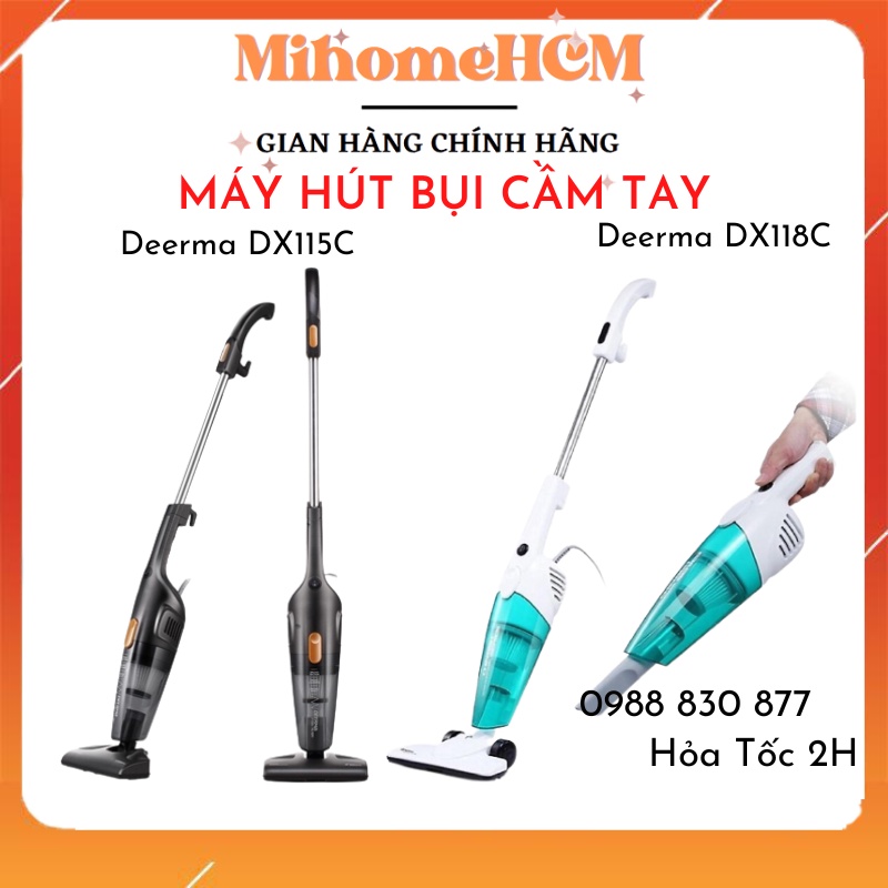 Máy hút bụi cầm tay có dây Deerma DX115C | DX118C - BH 3 tháng