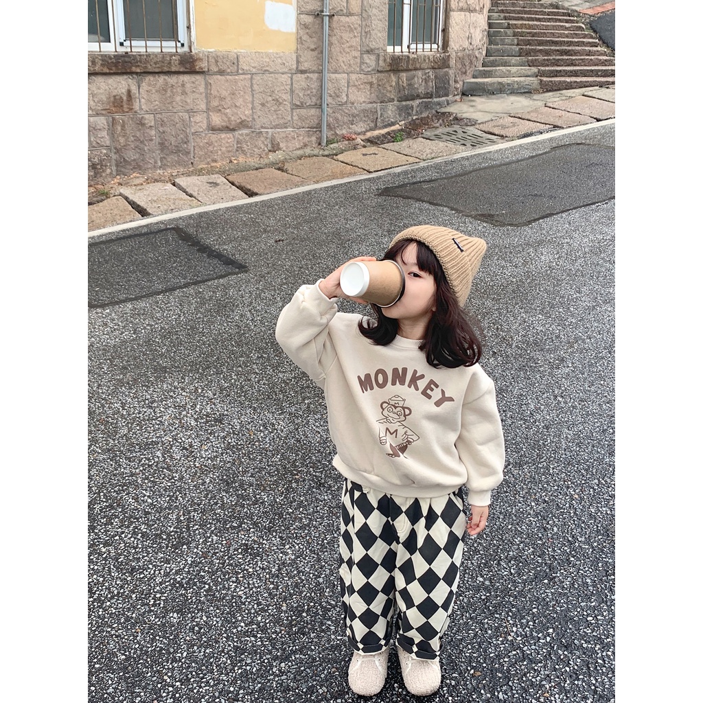 Áo Sweater Vải Lông Dày Thời Trang Thu Đông 2022 Cho Bé Gái