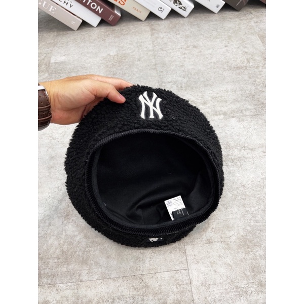 Mũ MLB LÔNG BUKET Trắng unisex N/Y Fleece cap, Nón thời trang cá tính, Mũ thời trang