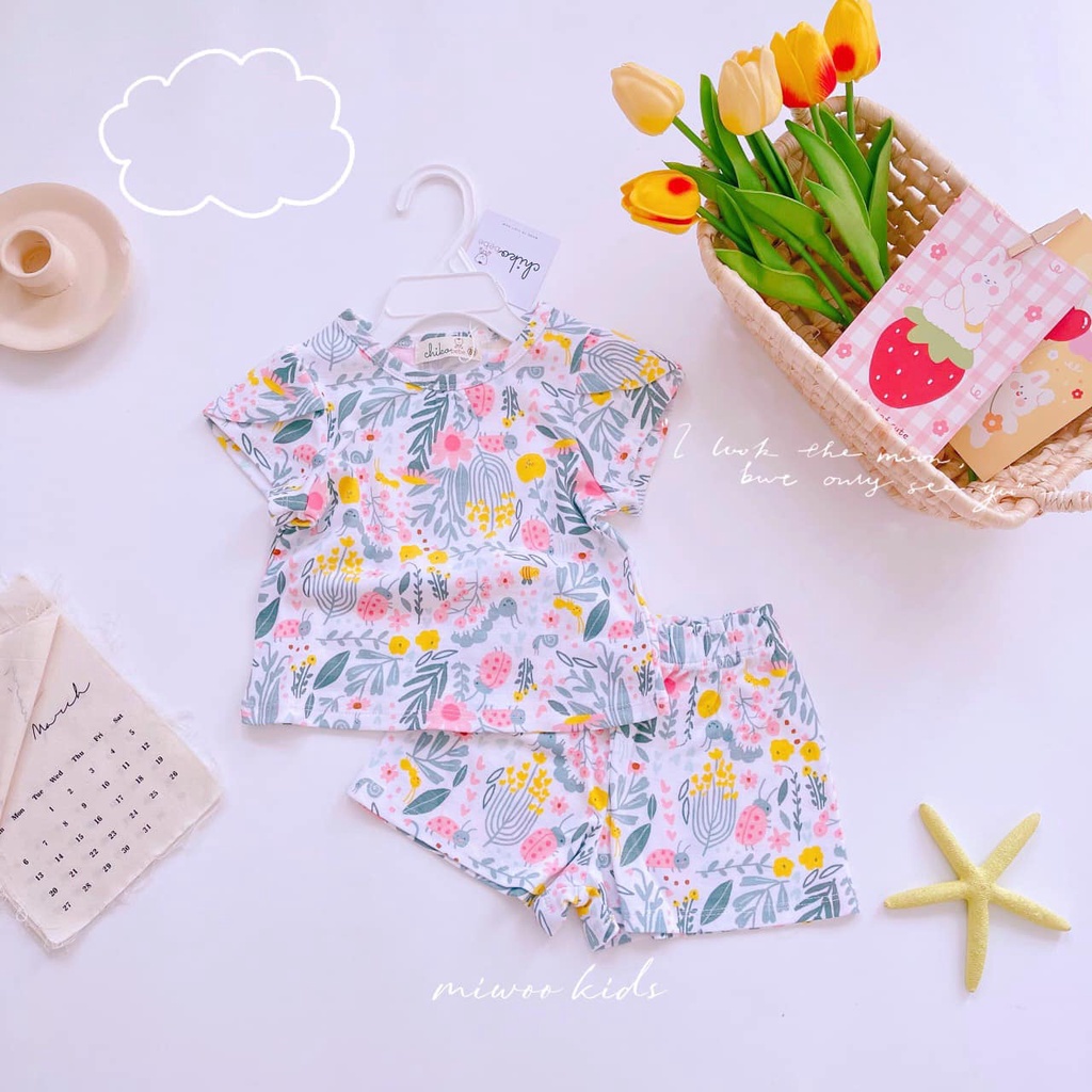 CHIKOBEBE SET PHỐI MẪU BÉ GÁI VAI BÈO
