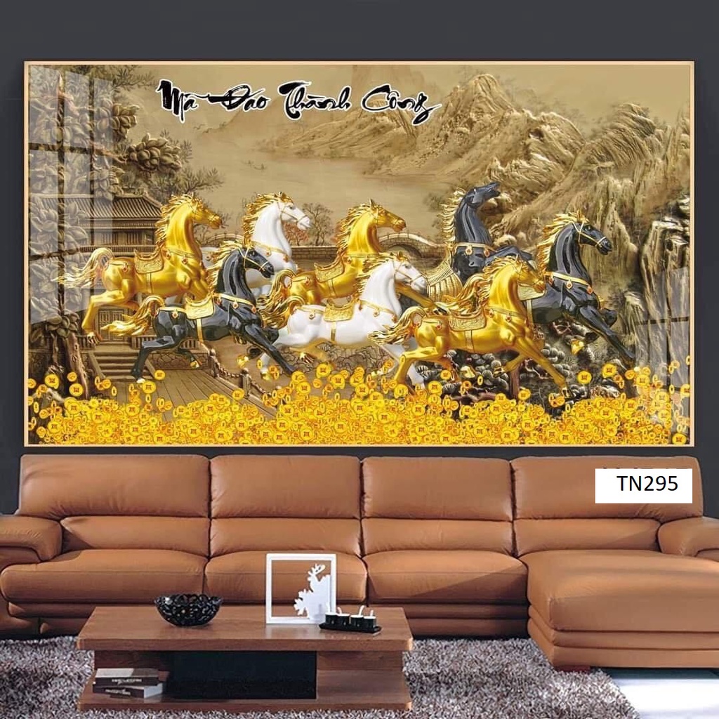Tranh Tráng Gương Mã Đáo Thành Công  Treo Tường/Trang Trí Phòng Khách/ Phòng Làm Việc - Simplehouse