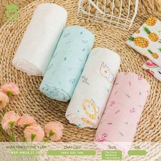 Mipbi hộp khăn tắm cao cấp 3 lớp 100% sợi tre 7590, 120*120cm - 𝐒ó𝐜 𝐁𝐚𝐛𝐲 𝐌𝐎𝐌 𝐀𝐍𝐃 𝐁𝐀𝐁𝐘