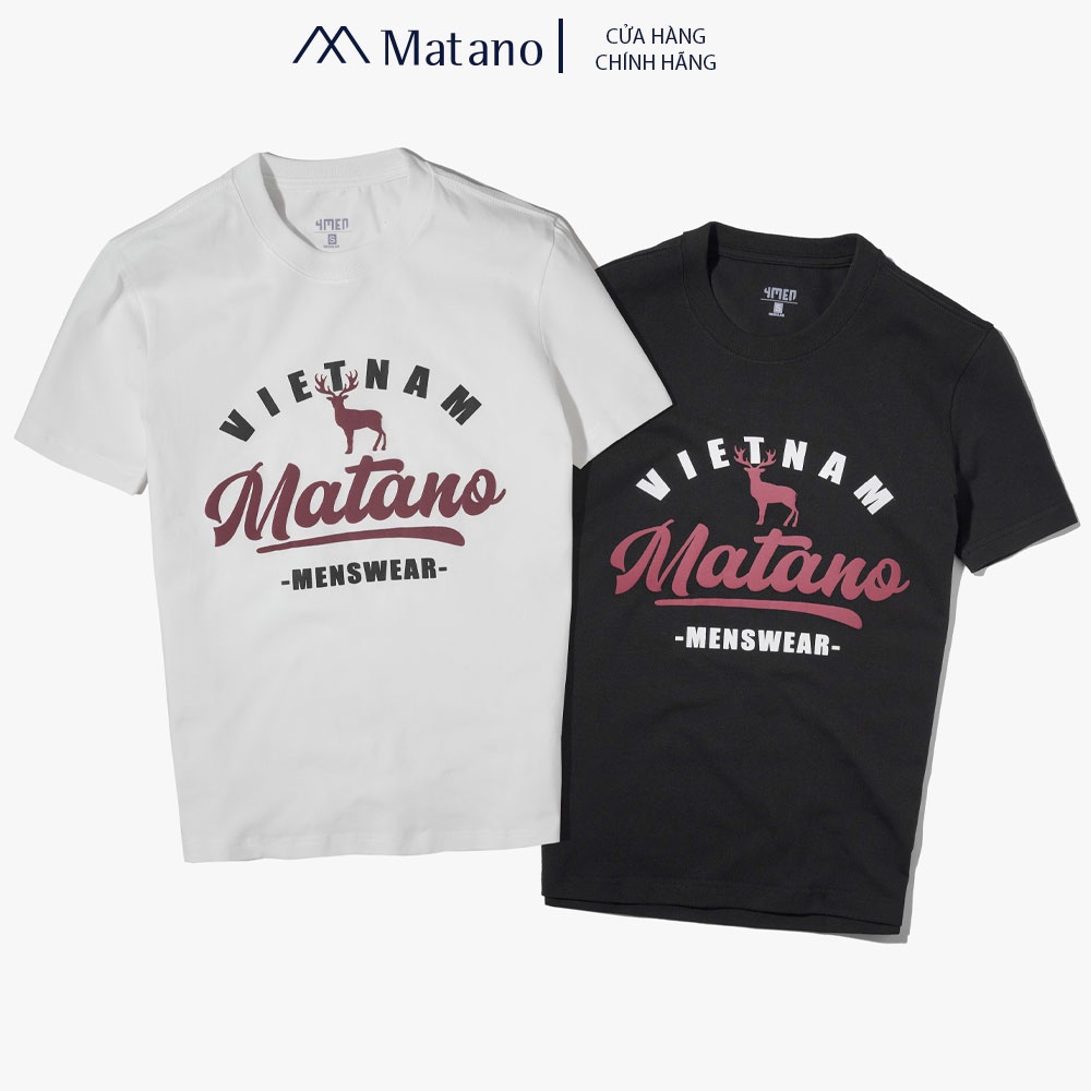 Áo thun nam cổ tròn MATANO AT076 form suông ngắn tay in họa tiết graphic đẹp dễ mặc, vải cotton 4 chiều, thoáng mát