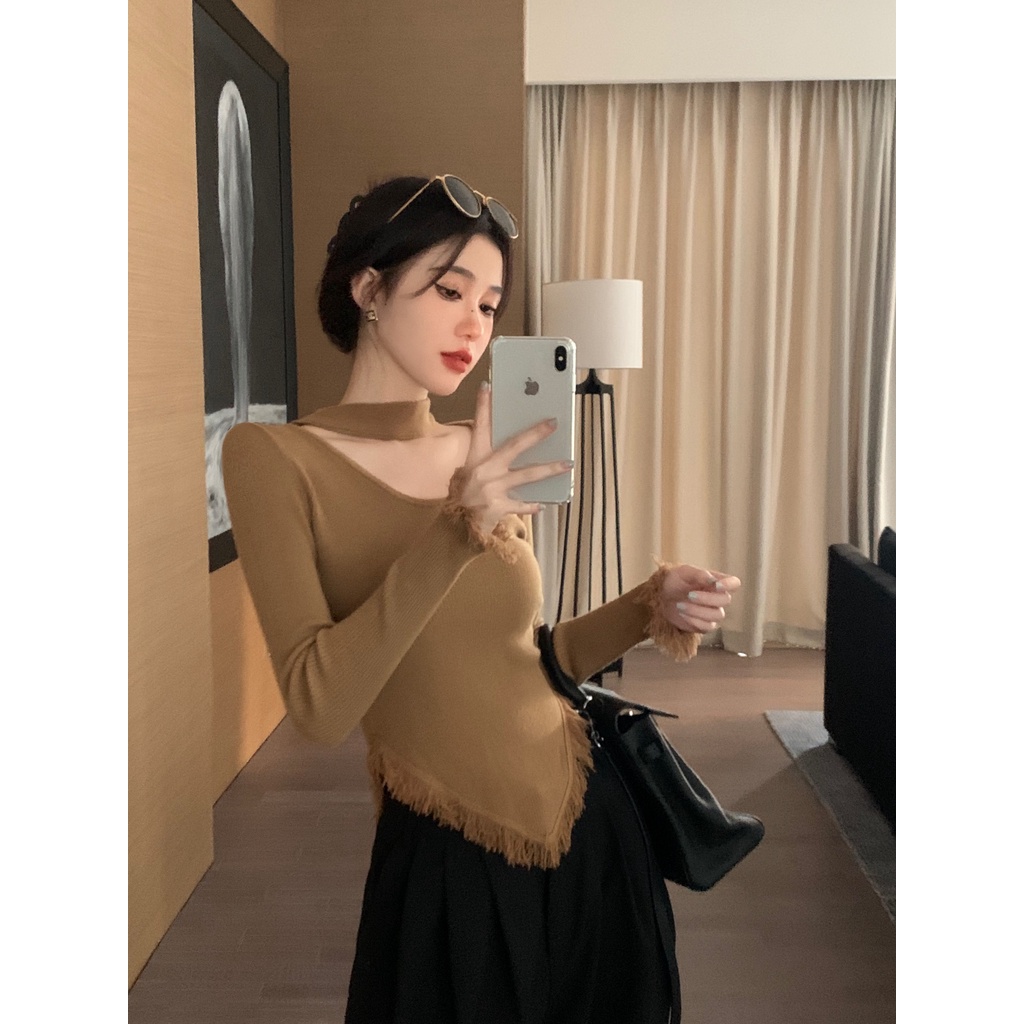 NRVP Áo Sweater Dài Tay Thiết Kế Đơn Giản Thời Trang Theo Phong Cách Hàn Quốc Cho Nữ