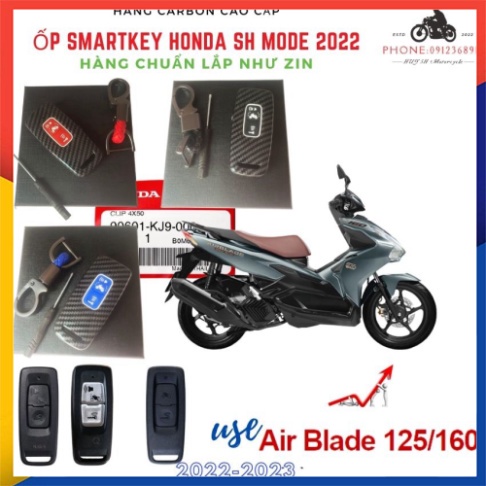 Ốp Chìa Khóa Smartkey Honda Air blade 2023 carbon mã  ,AB 2023