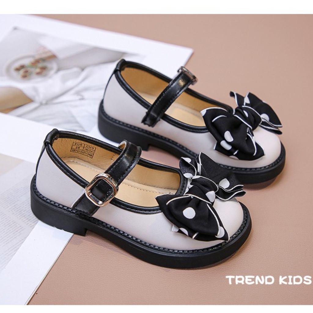 Giày búp bê bé gái Giày búp bê đính nơ dễ thương cho bé gái