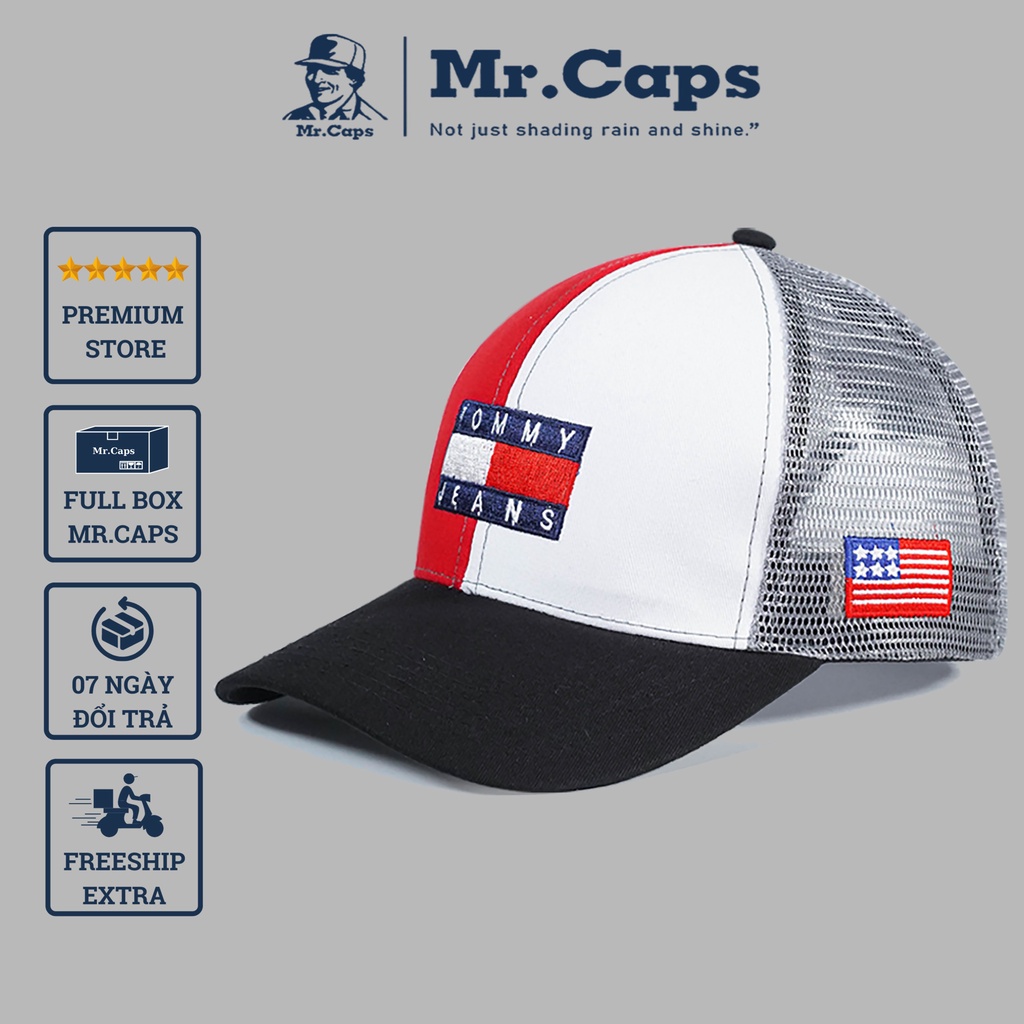 Mũ lưỡi trai kết lưới chính hãng - Nón kết lưới phụ kiện thời trang hàng cao cấp unisex dành cho cả nam nữ Mrcaps TM01