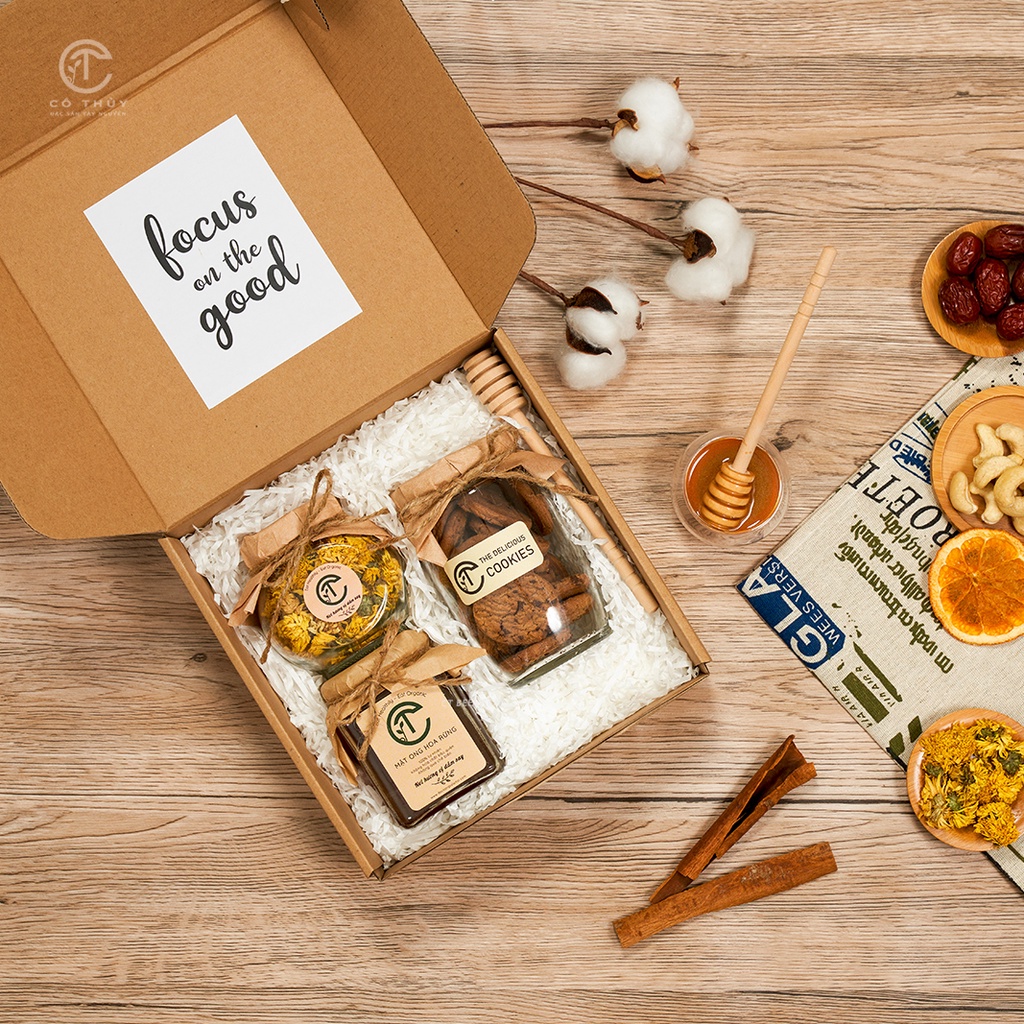Set Quà Tặng Bánh Cookies/Biscotti Mật Ong Trà Thảo Mộc CTG317