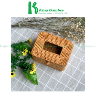 Hộp giấy mây tre đan thủ công KING BAMBOO