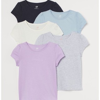 Áo HM bé gái áo thun trơn auth Size 4-6y