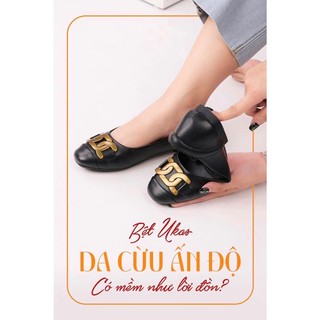 Giầy Bệt Nữ Da Thật Giầy Búp Bê Nữ
