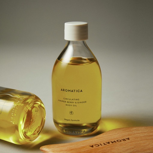 Tinh dầu dưỡng da toàn thân quả bách xù và gừng AROMATICA Circulating Juniper Berry & Ginger Body Oil 100ml