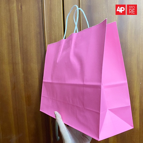 01 TÚI GIẤY KRAFT HỒNG 32 X 24 X 11 CM  - HỎA TỐC