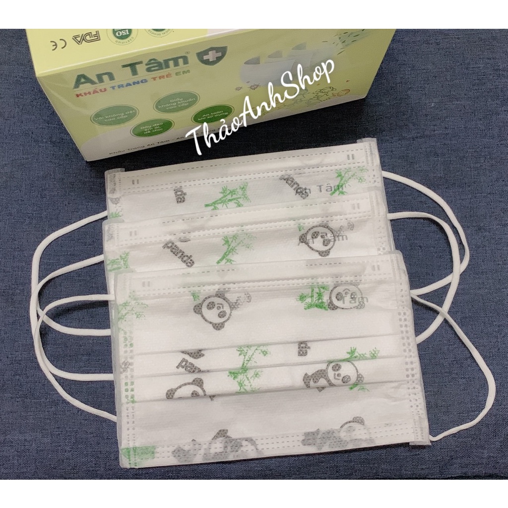 Khẩu trang y tế bé An Tâm 3 lớp kháng khuẩn hộp 50 cái mix nhiều hình